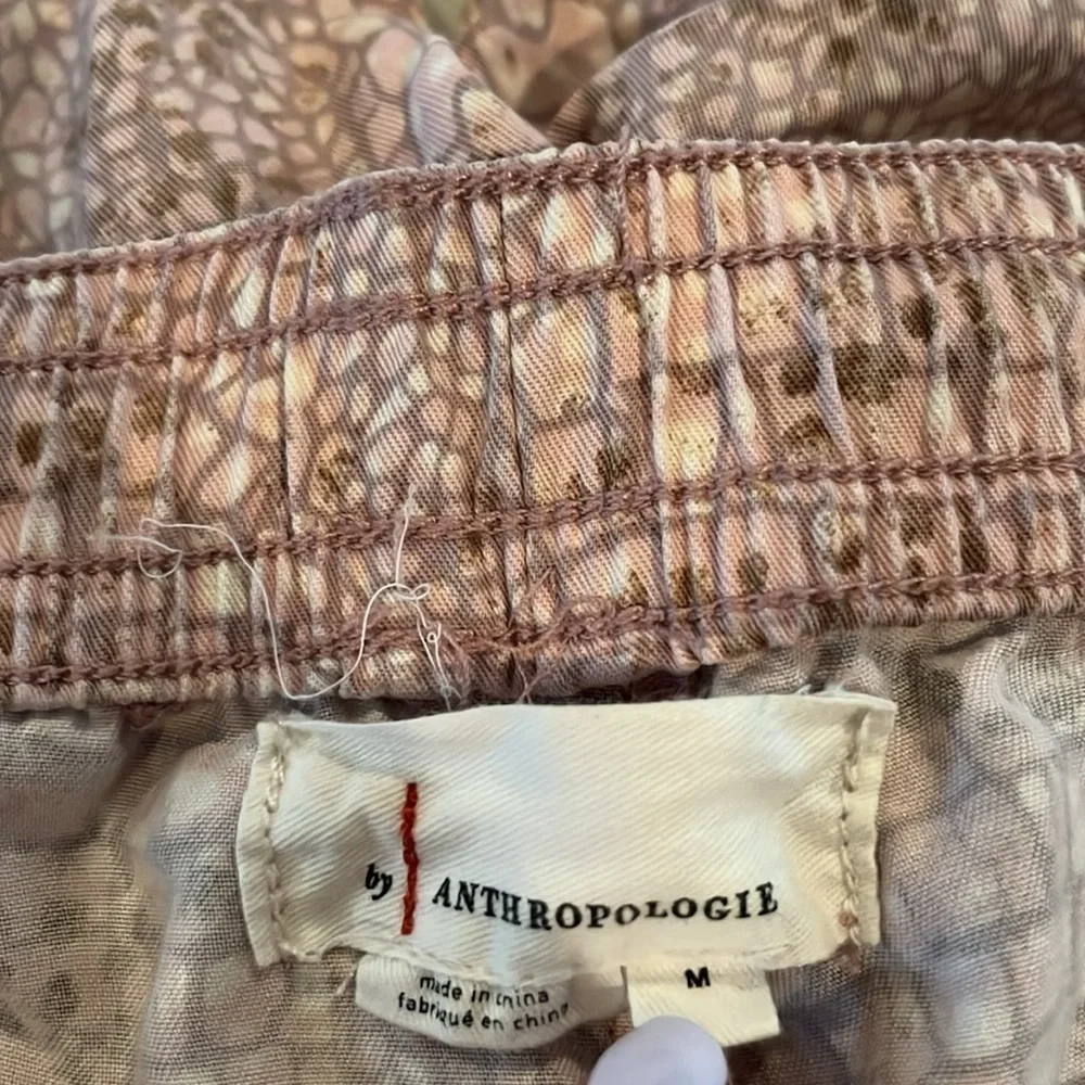 Anthropologie Orana Printed Joggers Pink Snakeskin Print Pants | Size Medium